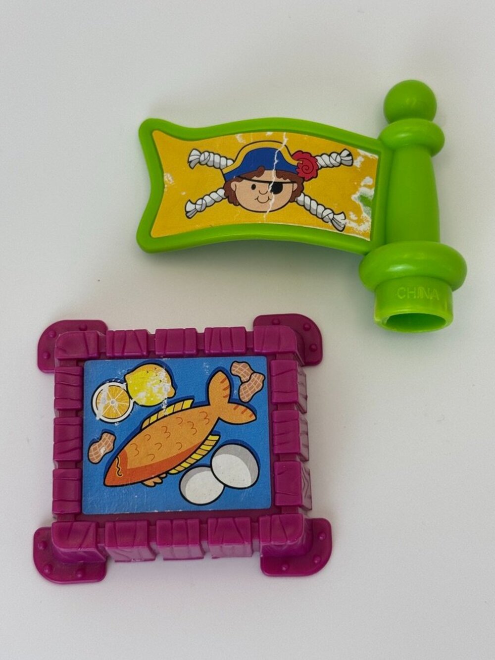 Fisher Price Little People Pirate Ship 2005 GREEN FLAG + MAP TABLE